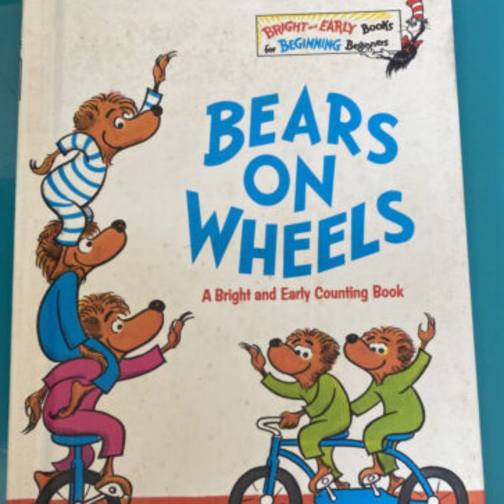 Vintage 1969 Bears On Wheels Berenstain Bears Dr. Seuss book
